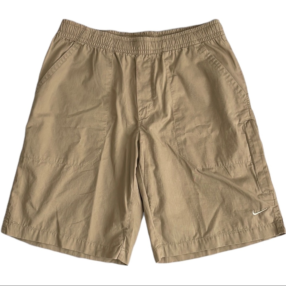 Vintage Y2K Nike Swoosh Tan Brown Short Men’s L NWT